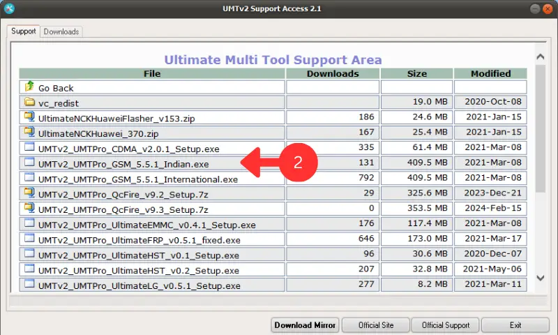 UMT Support Access Tool 2.1 Files Download