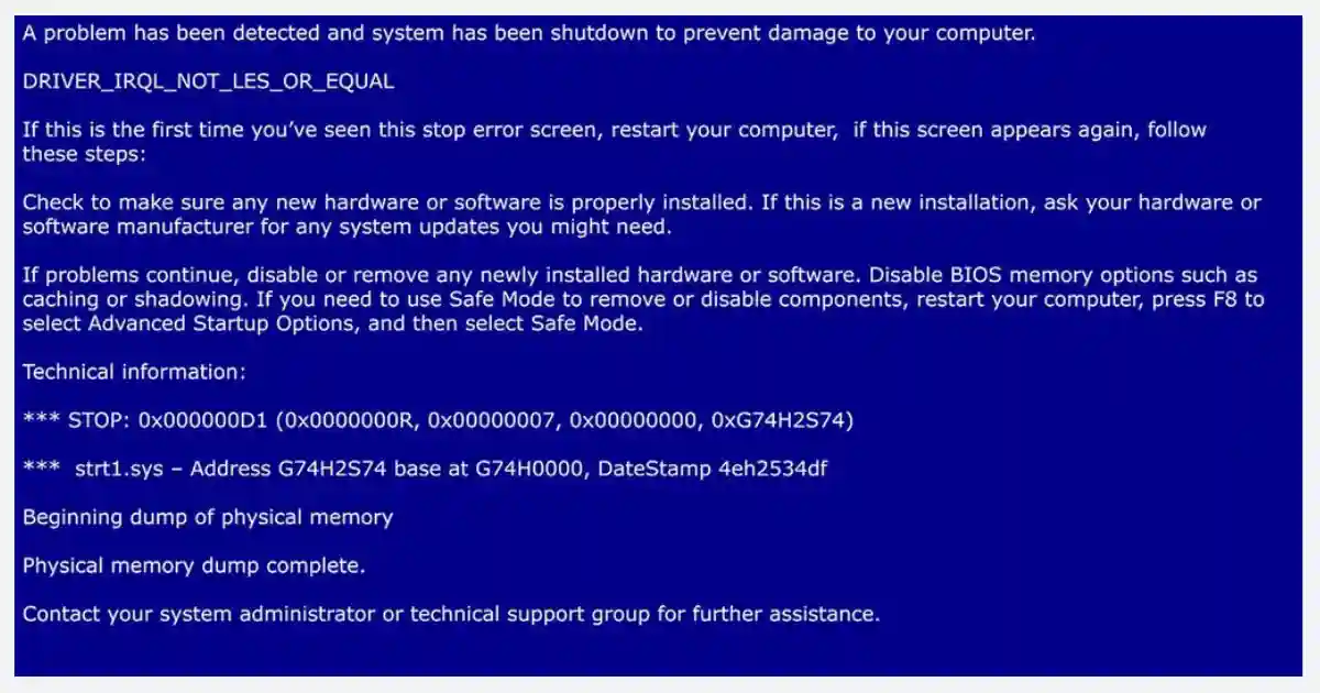 Common PC Issues BSOD