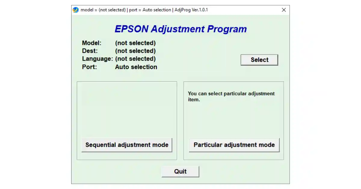 L3216 Adjustment Program Step-1