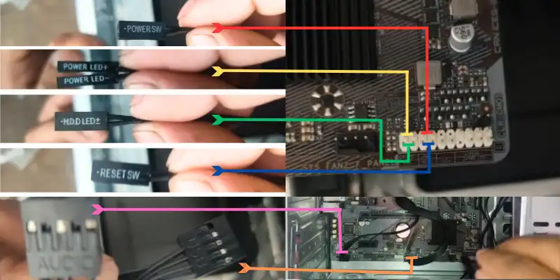 Installing The Front Panel Connection Into the Motherboard