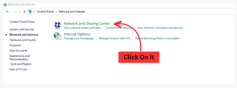 Network and shareing center