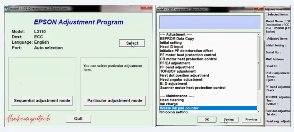 epson l3115 resetter software download