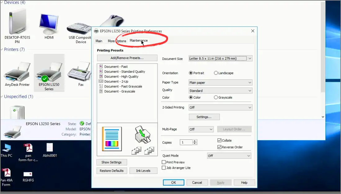 Epson Printer Status Monitor Step 3