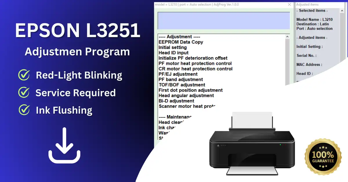 Epson L3251 Resetter Free Download